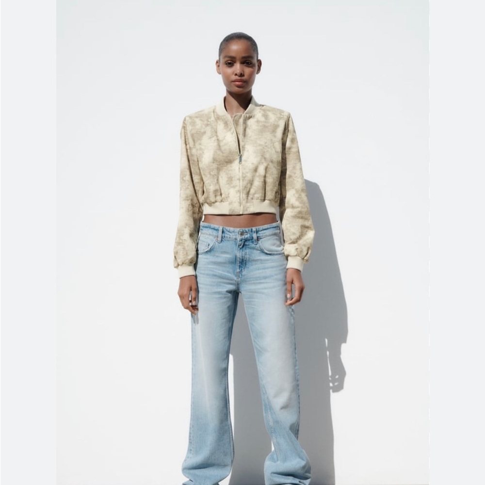 Zara cropped bomber jacket